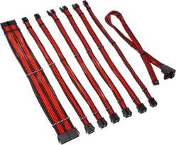 Kolink Core Pro Braided Cable Extension Kit 12V-2x6 Type 2 - Jet Black/Racing Red | ZUAD-1500 | 5999094005723