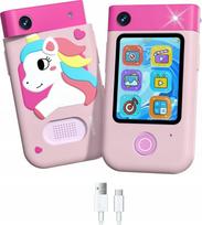 Skaitmeninis fotoaparatas Xrec Skaitmeninis fotoaparatas 48mp Kamera 1080p Vaikams Žaidimai Žibintuvėlis Mp3 Žadintuvas Telefonas / Bls-i9 / Pink Unicorn | SB8843 | 5904647823198