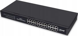 Tinklo jungiklis Switch InLine ® Gigabit 24 prievadų, 1Gb/s, 19" 1U, metalinis, be ventiliatoriaus | 32324O | 4043718298129