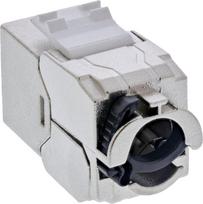 InLine 24 gab. Didmeninė pakuotė InLine® Keystone RJ45 lizdas plonas, SNAP-In, Cat.6A, integruota kabelio tvirtinimo juosta | B-76202P | 4043718312146