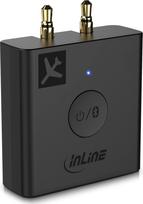 InLine ® Lėktuvo Bluetooth garso siųstuvas, BT 5.0, aptX HD/LL, skrydžio adapteris su įkrovimo dėklu | 99160I | 4043718289578