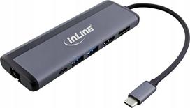 InLine InLine® 8-in-1 USB-C daugiafunkcinė dokas, HDMI, DisplayPort, USB 3.2, PD 3.0 100W, MST | 33278B | 4043718308651