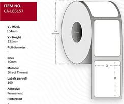 Capture etiketė 104 x 251mm, branduolys 40mm, | Label 104 x 251mm, Core 40mm, | 5715063466360