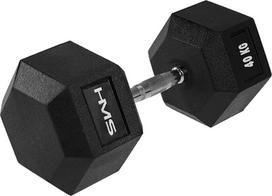 HMS Hantel Hex Pro gumuotas hantelis 1 x 40 kg | 17-66-127 | 5907695518207
