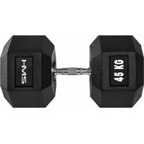 HMS hantelis Hex Pro guminiu paviršiumi 1 x 45 kg | 17-66-129 | 5907695518221