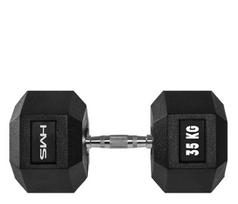 HMS Hantel Hex Pro guminis hantelis 1 x 35 kg | 17-66-125 | 5907695518184