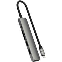 Satechi 6-w-1 USB-C Slim Multiport Adapter (USB-C, 2x USB-A, 4K HDMI, czytnik kart micro/SD) (szary) | ST-P6SM | 810086361755