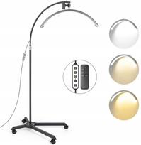 LED kosmetikos lempa be šešėlių Moon makiažui, nagams, blakstienoms 45W + pultas / GX585R-PRO Black | SB9922 | 5904647828056