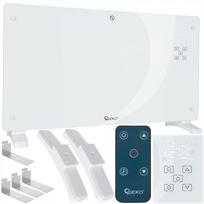 Baltas stiklinis konvekcinis šildytuvas su LCD, valdymo pultu ir WiFi 2500W | 5901477191640 | 5901477191640