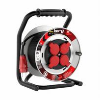 Pratęsimo kabelis su ritiniu KERG W2382 20m 31,5mm2 H05RR-F 250V Black | 5901791098380 | 5901791098380