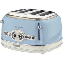 Ariete Vintage 4-Schlitz-Toaster 156 (hellblau, 1.600 Watt, für 4 Scheiben Toast) | 10566 | 8003705114951