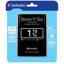 Išorinis kietasis diskas Verbatim Store 'n' Go 1TB Black (53023) | 53023 | 50023942530232