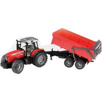 BRUDER Massey Ferguson 7480 (rot/Black, mit Wannenkippanhänger) | BR-02045 | 4001702020453