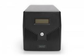 Zasilacz awaryjny UPS Line-Ineractive LCD, 1000VA/600W, 2x12V/7Ah, AVR, 4xSCHUKO, USB, RS232, RJ45 | DN-170074 | 4016032441366
