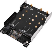 SilverStone SST-SDP12 - 3.5 Zoll für 2x M.2 SATA und 1x M.2 NVMe SSD Mounting Adapter Bracket | ZUWE-413 | 4710007226605