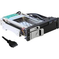 DeLOCK 5.25 Wechselrahmen für 1 x 2.5 + 1 x 3.5 SATA (Black, 2x USB 3.2) | 47209 | 4043619472093