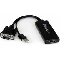 Adapteris AV StarTech D-Sub (VGA) - HDMI + USB-A Black (VGA2HDU) | VGA2HDU | 065030854962