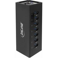 USB šakotuvas InLine 7x USB-A 3.0 (35395B) | 35395B | 4043718214402