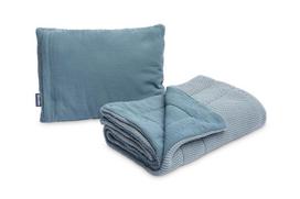 SENSILLO kūdikio lovelės komplektas megztas su muslino audiniu Blue | SILLO-42160 | 5903076307057
