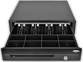 Pokladninė stalčiaus dėžė C420D – su kabeliu, metaliniai laikikliai, 9–24 V, Black | EPP12012BD | 8594182292480