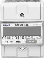 Skaitiklis elektros energijos Orno OR-WE-516 3 fazių RS-485 prievadas Din TH-35mm White | OR-WE-516 | 5902560322415