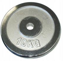 Svorio diskas chromuotas KUBISPORT treniruočių štangoms 10 kg 28 mm | Kub_05-CWCH10K-25 | 8595727403101