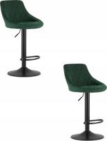 Leobert Hoker KAST - aksominis baro kėdė žalia / juoda bazė x 2 | model_3437_2-KAST-AREX66 | 5903332069460