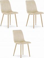 Leobert Kėdė LAVA - light beige aksomas / medžio spalvos kojos x 3 | model_3918_3-LAVA-SIMY02 | 5903332078882