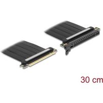 DeLOCK Riser Karte PCI Express 4.0 x16 Stecker zu x16 Slot mit Kabel 30 cm, Riser Card (Black) | 81508 | 4043619815081