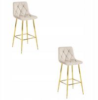 Baro kėdė NADO - aksomas beige / kojos GOLD x 2 | model_3953_2-NADO-MODY85 | 5903332086955