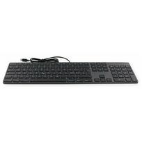 Skaitmeninė klaviatūra USB-C KB-1843, 106 klavišai, USB-C jungtis, aliuminis, Britų anglų (UK EN) išdėstymas, macOS, space gray | 29054 | 7640113439293
