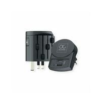 Skross Alpha su europietišku USB įkrovikliu Universalus kelioninis adapteris AC, visam pasauliui | 19.09.1301 | 7640166327301