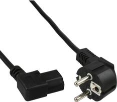 Maitinimo laidas InLine 35 vnt. paketas, C13 kairysis pasvirasis, Black 1,8m | B-16752L | 4043718253333