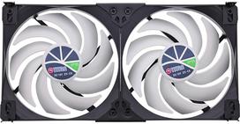 Titan TTC-SC22(B)/V2+ Šaldytuvo dvigubas ventiliatorius 120x25mm IP55 stovyklavimui | 33742O | 4260153572908