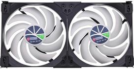 Titan TTC-SC22(C)/V2+ Šaldytuvo dvigubas ventiliatorius 140x25mm IP55 stovyklavimui | 33742P | 4260153572915