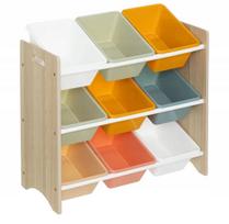 Lentyna su žaislų dėžėmis, 9 spalvotomis dėžėmis, 60 x 29,5 x 66 cm | 3560232694615 | 3560232694615
