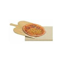Rommelsbacher Pizzastein / Brotbackstein-Set PS 16 (beige, 35 x 35cm, mit Holzschaufel) | PS 16 | 4001797264008