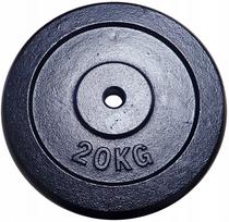 Geležinis svorio diskas KUBISPORT 20 kg 30 mm treniruočių štangoms | Kub_05-CW20K-30 | 8595727402982
