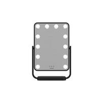 Kosmetinis veidrodėlis Humanas HS-HM01 su LED apšvietimu - Black | HS2590 | 5907489643412