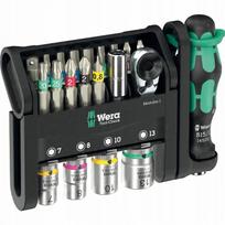 Wera Tool-Check Modular 1 (Black/grün, 21-teilig, inkl. 1/4" Bit-Ratsche) | 05049000001 | 4013288234230