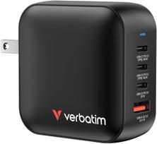 Įkroviklis Verbatim Mini GaN 100W 3xUSB-C PD/1x USB-A QC Black (32231) | 32231 | 023942322313