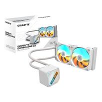 GIGABYTE Vodní chladič GAMING 240 ICE, 2x120mm, ARGB, LGA1851, AM5, bílá | GP-GIGABYTE GME 240I | 4719331555863