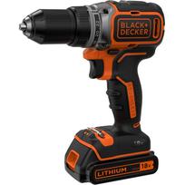 Black+Decker Akku-Bohrschrauber BL186K, 18Volt (Black/orange, Li-Ionen Akku 1,5Ah, Koffer) | BL186K-QW | 5035048650967
