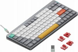 Klaviatūra Nuphy - Air75 V2 Belaidė Mechaninė Plona Klaviatūra Lunar Gray Cowberry | 6976604912961 | 6976604912961