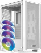 Korpusas Zenpc kompiuteriui ZENPC Z1 Mesh Glass White 4x P12 PWM PST ARGB | ZEN.MHA.01.WH.4A | 5904569414269