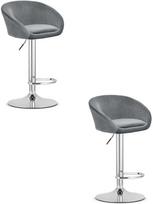 Baro kėdė EAST - aksomas grey / chromo pagrindas x 2 | model_3991_2-SITA/EAST-SIT108 | 5903332087846