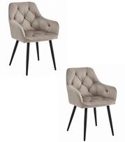 Kėdė JORK - dark beige aksomas / juodos kojos x 2 | model_3941_2-LUNA/JORK-LUX102 | 5903332088416