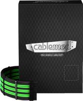 CableMod C-Series Pro ModMesh apvalkalas 12V-2x6 12VHPWR Dual StealthSense kabelių rinkinys Corsair RMi, RMx (Black Label) - Black/Light Green | CM-PCSR-16X2KIT-NKKLG-R-SS | 703670116391