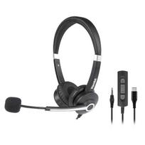 Ausinės CUFFIA BUSINESS BI AURALE – USB-C ir JACK | HHEADM-CJS | 8000130593696