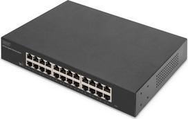 DIGITUS Switch 24-Port Gigabit, 19" unmanaged     Black | DN-80113-2 | 4016032498506